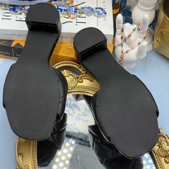 🆕 KURT GEIGER LONDON 🧿 NWOB Black Kensington Quilted Block Heel Sandal, Sz35 5 - Picture 15 of 16